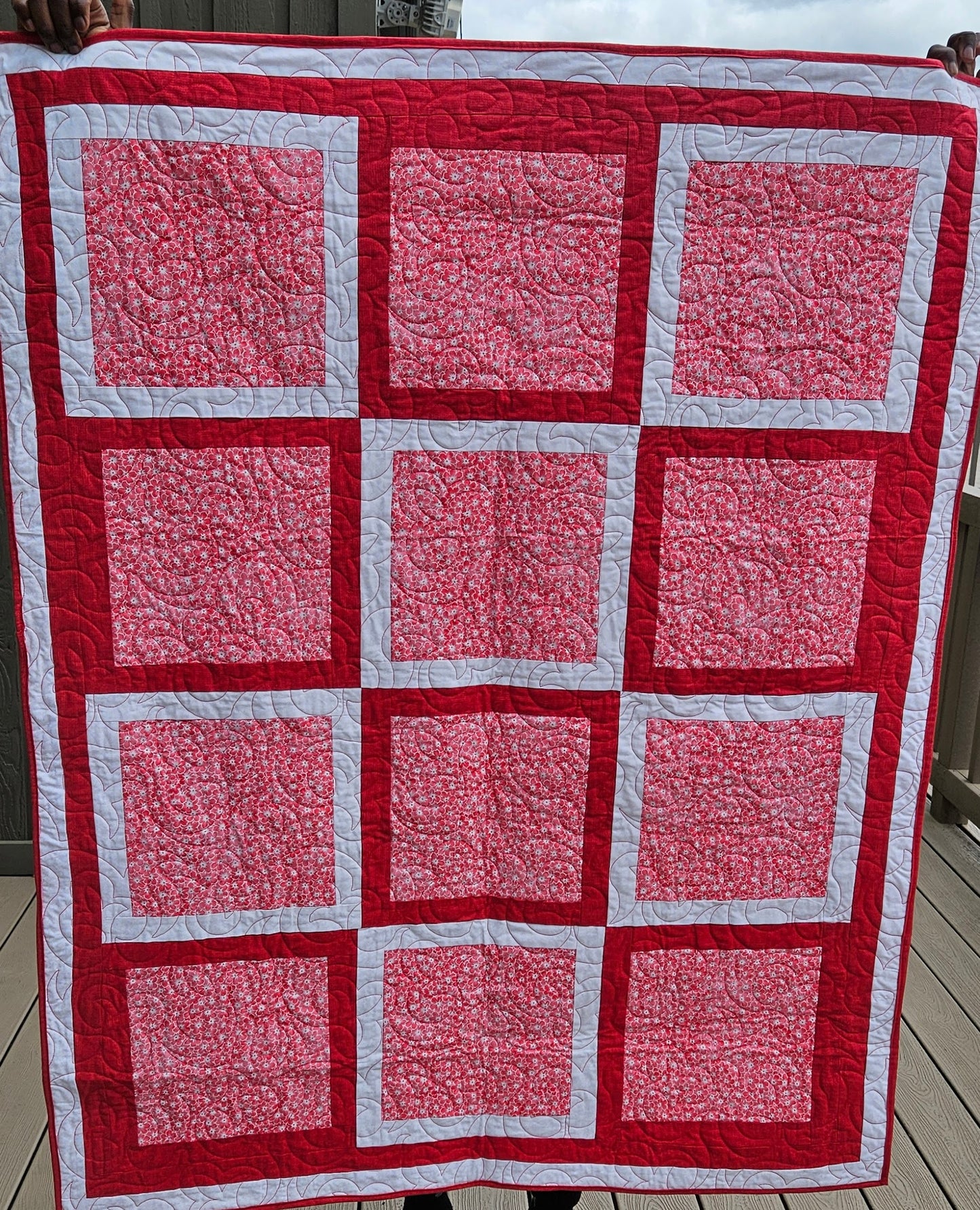 Snow on a Rose Quilt