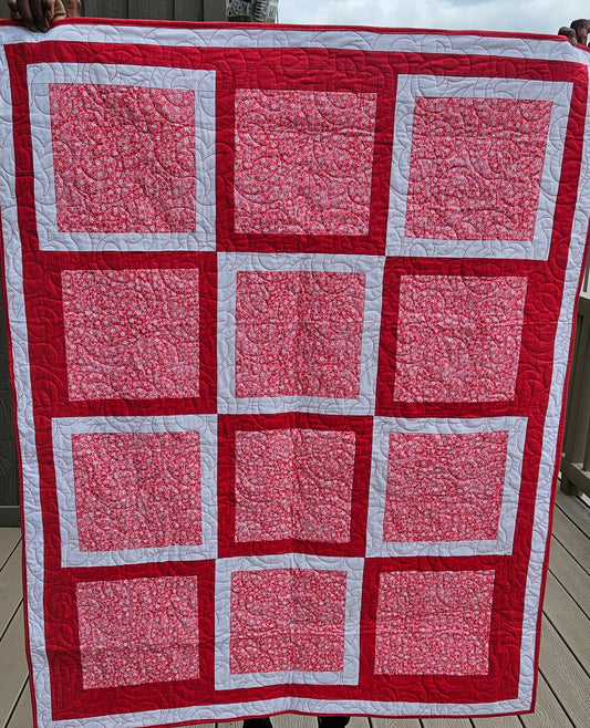 Snow on a Rose Quilt