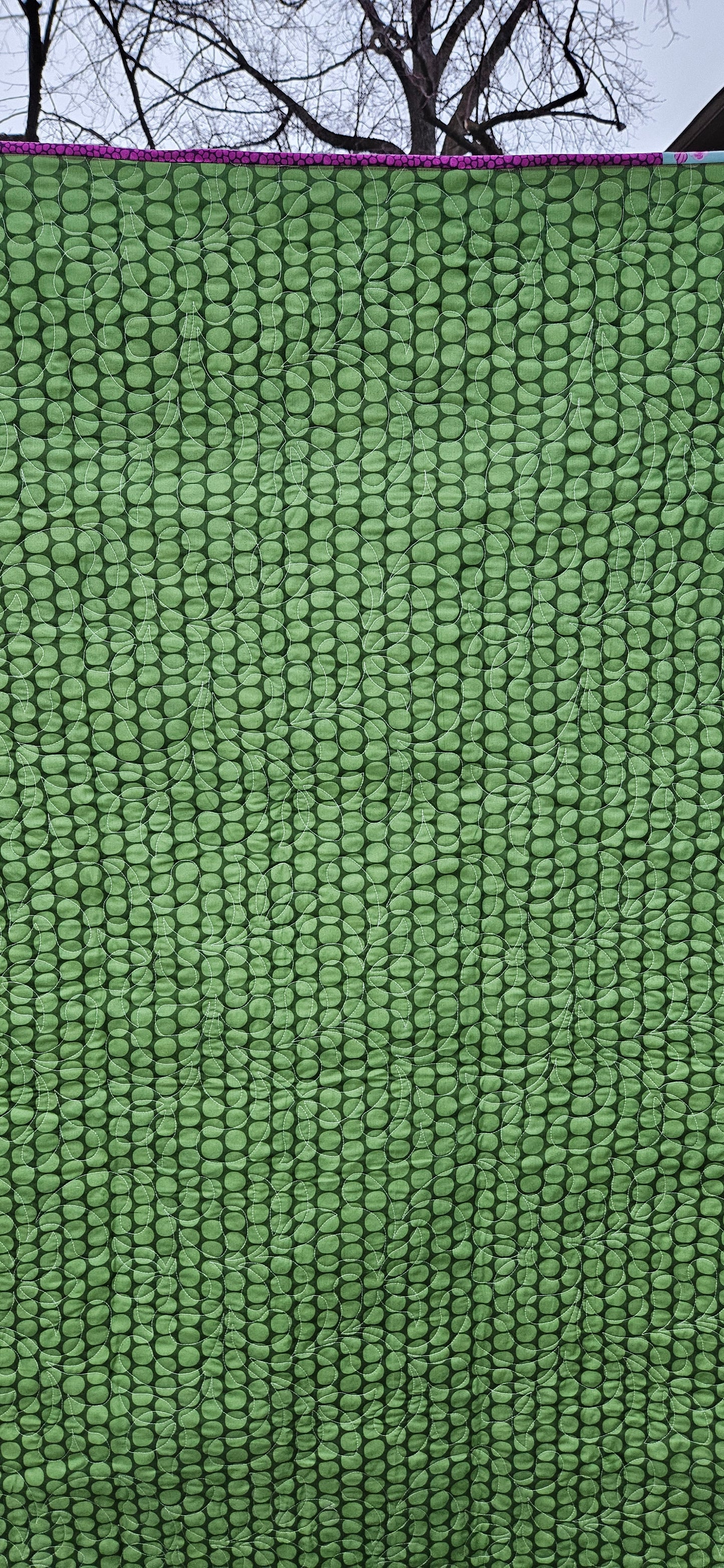 Orchard in Turquoise Handmade Quilt – Floral Patchwork Throw