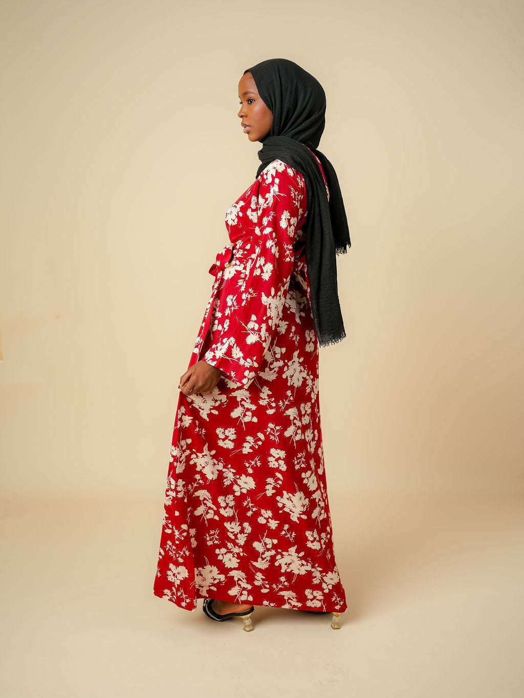 Zariah Crimson Bloom Kimono