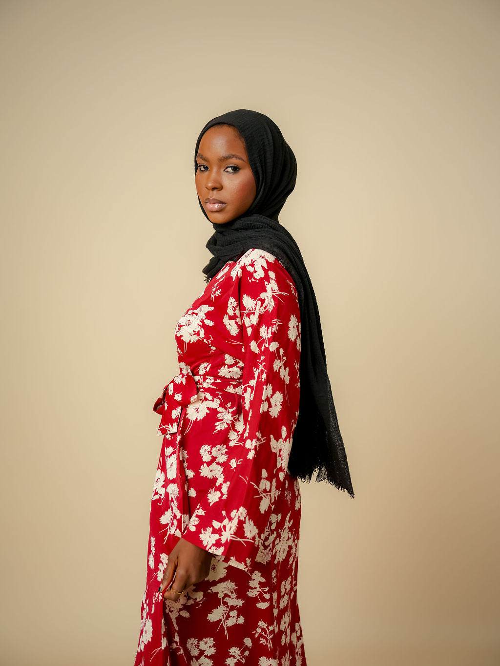 Zariah Crimson Bloom Kimono