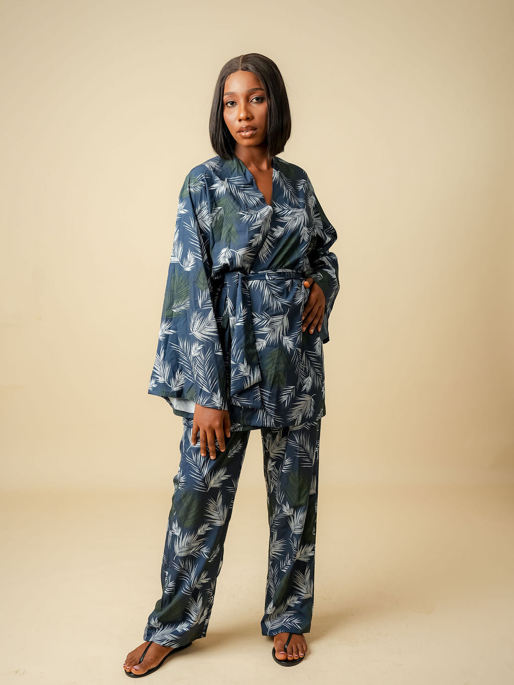 Noor Midnight Palm Two-Piece Set