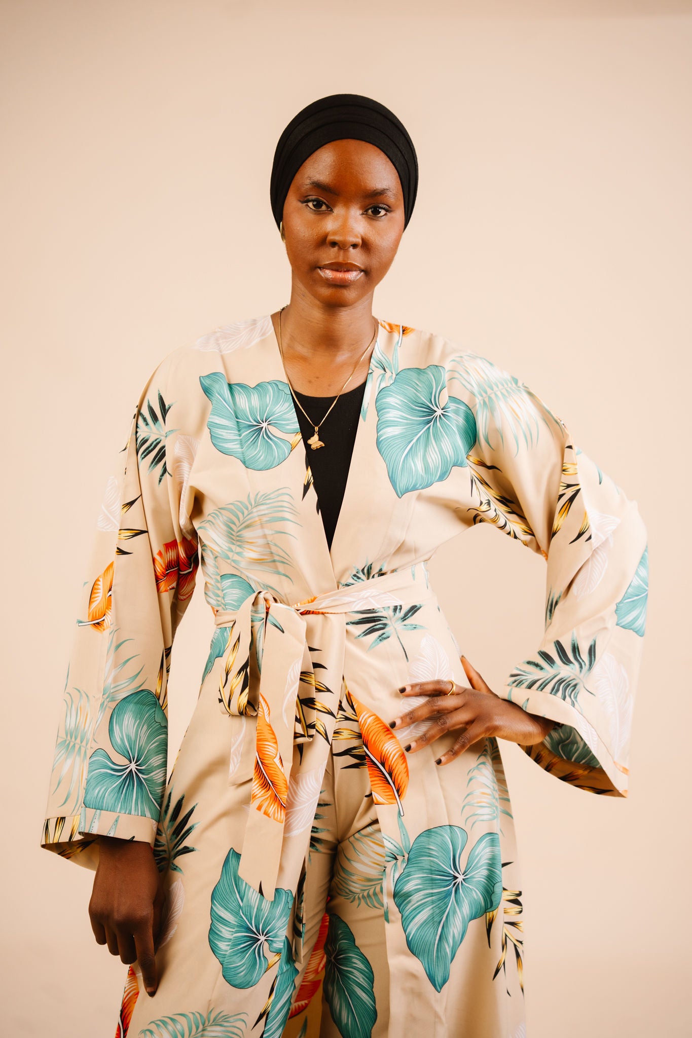 Amber Raspberry Kimono Set